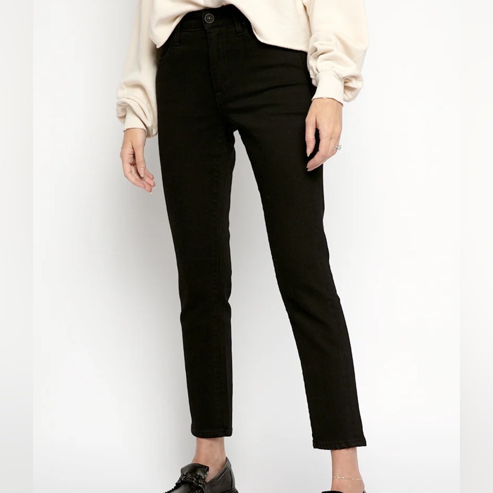 Slvrlake Lou Lou Jeans 28-29 in Shadow Shadow Black cropped Made in USA